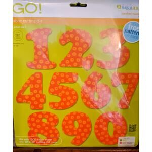 Accuquilt Go Fabric Cutting Die Carefree Numbers Cab #4